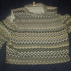 Long sleeve crop top